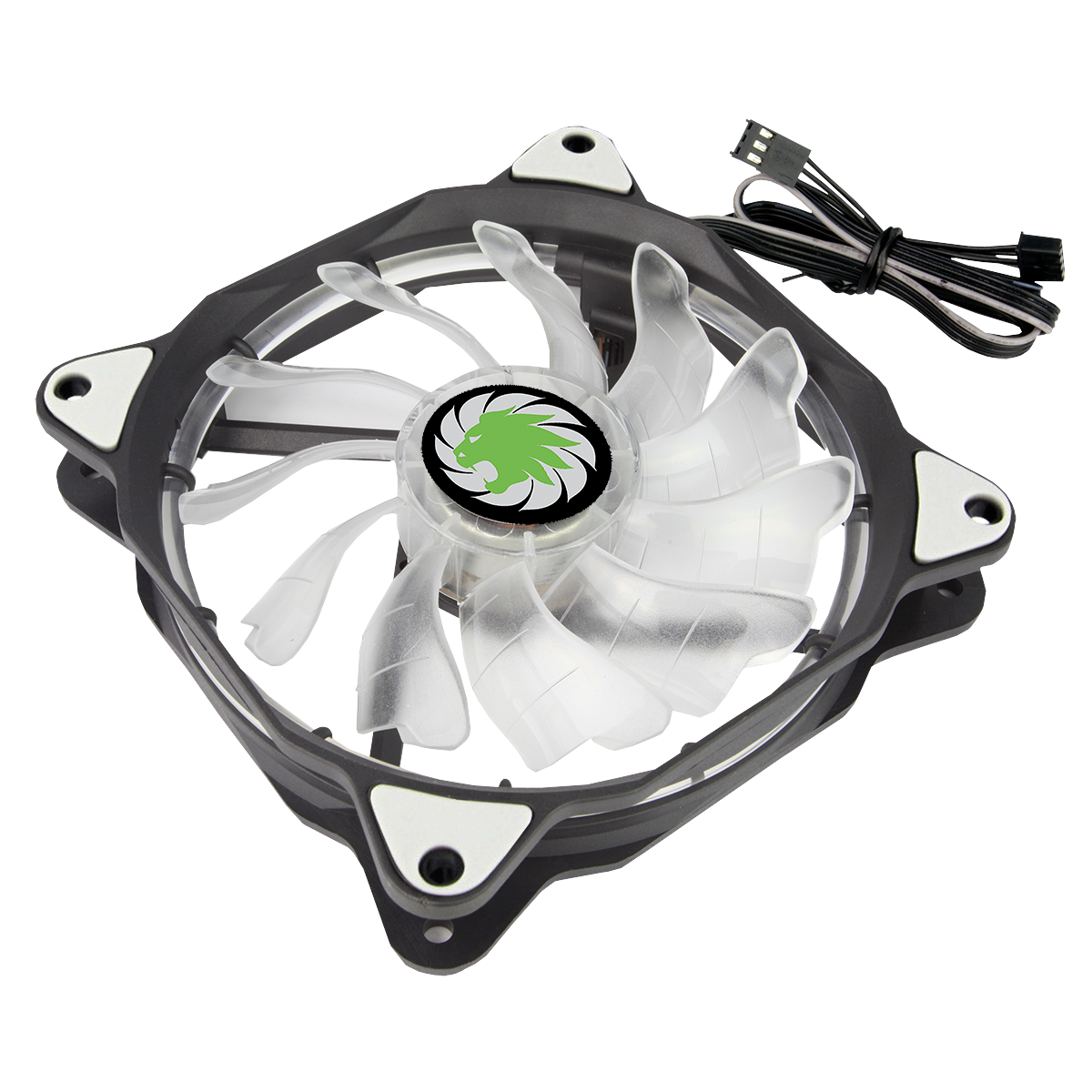 4 x Game Max Eclipse RGB 16.8 Million Colours LED Ring 120mm 12cm PC Case Fans