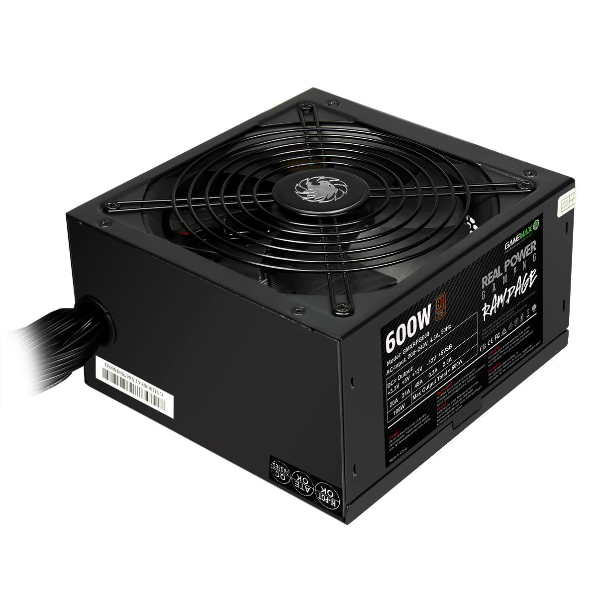 GM600 600W 80 Plus Bronze Modular Power Supply - GameMax UK